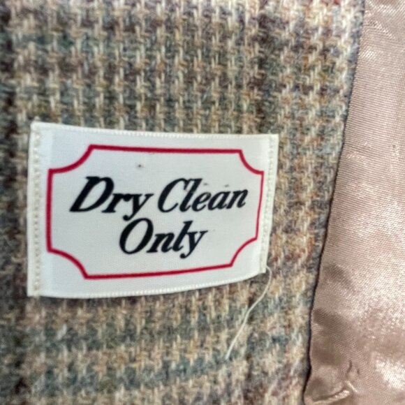 Vintage Wool Blazer Camel Plaid 1970s–80s ILGWU – Made in USA, Womens 8 / Medium - Picture 10 of 12